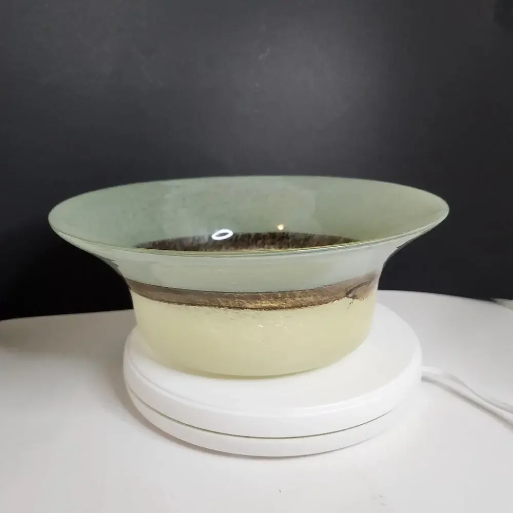 NWOB Vintage PartyLite Tranquility Glass Bowl Multi Use Southwestern Cottagecore - Picture 8 of 14